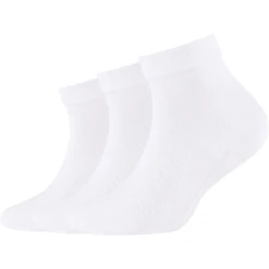 Camano Socks Quarter 3-Pack Wit Bio Cotton