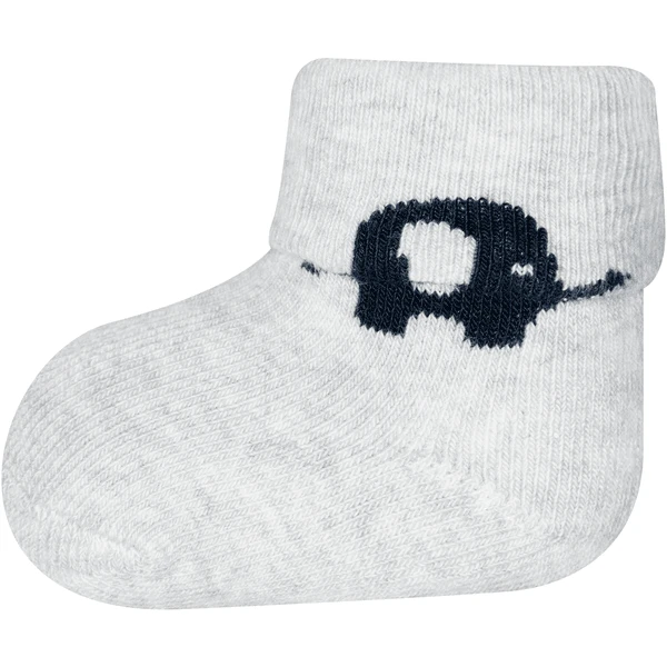 Ewers First Baby Socks 6 Pack Elephant Wit/Grijs/Blauw - Afbeelding 2