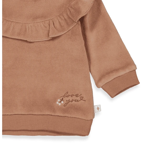 Feetje Fluwelen Sweatshirt Falling For You Zand - Afbeelding 3