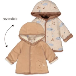 Feetje Omkeerbare Jas Bear Y Nice Zand