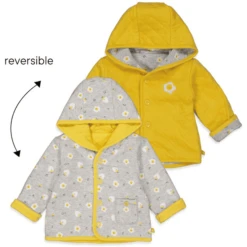 Feetje Omkeerbare Jas Ei-Grijs Gemêleerd