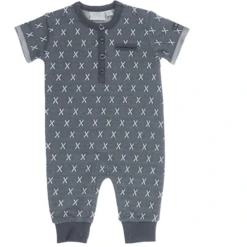 Feetje Pyjama's Glimlach Met Korte Mouw Met Antraciet Patroon