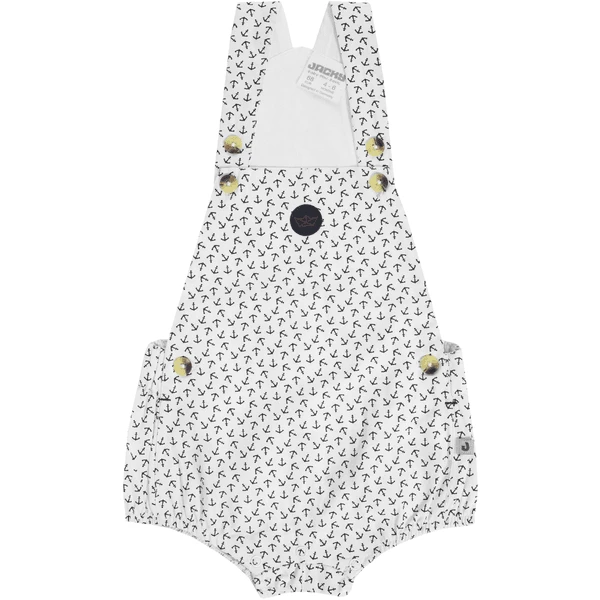 JACKY Geweven Tuinbroek Kort Wit Allover Bedrukt - Afbeelding 2