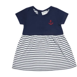 JACKY Jurk Korte Mouw Marine /ringle