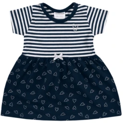 JACKY Jurk Korte Mouw Pijpenkrullen Blauw