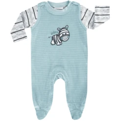 JACKY Nicki Rompertje Set ZEBRA Mint/ringel