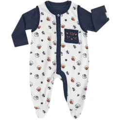 JACKY Romper Set SPACE JOURNEY Allover Gedrukt/ Marine