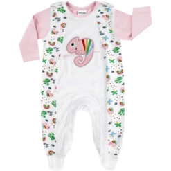 JACKY Romperset COLOUR UP MY LIFE Wit/roze