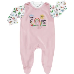 JACKY Romperset COLOUR UP YOUR LIFE Allover Bedrukt/roze