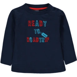 KANZ Jongens Shirt Met Lange Mouwen, Insigne Blauwblauw