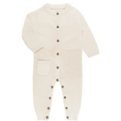 Kindsgard Gebreide Overall Valig Grof Gebreid Beige