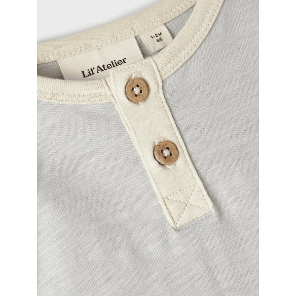 Lil'Atelier Korte Mouw Bodysuit Nbmdawson Harbor Mist - Afbeelding 4