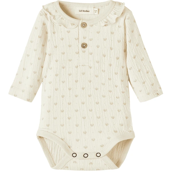 Lil'Atelier Lange Mouw Bodysuit Nbfdida Turtledove - Afbeelding 3