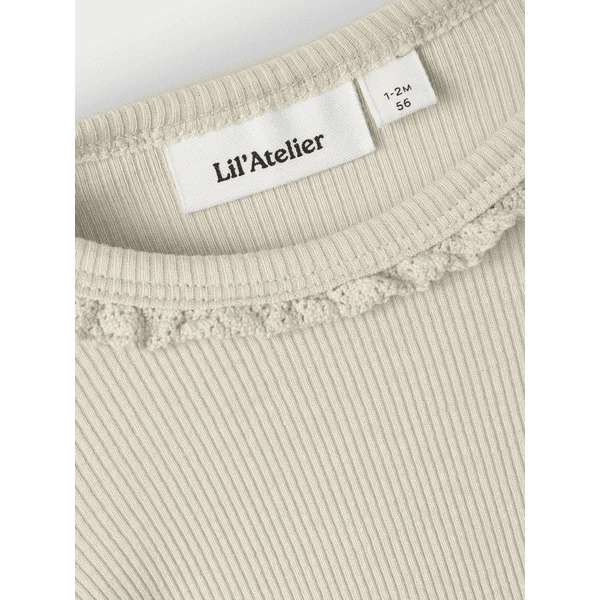 Lil'Atelier Lange Mouw Bodysuit Nbfgago Turtledove - Afbeelding 4