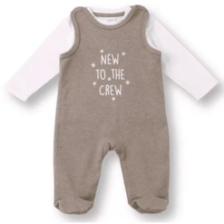 LITTLE Romperset 2-delig Beige Gemêleerd