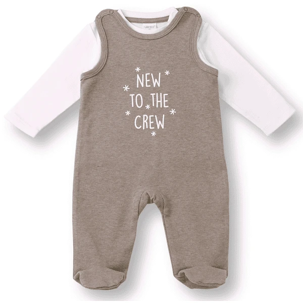 LITTLE Romperset 2-delig Beige GemĂȘleerd