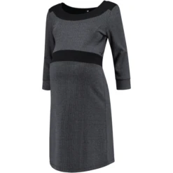 LOVE2WAIT Moederschapsjurkje Visgraat Zwart