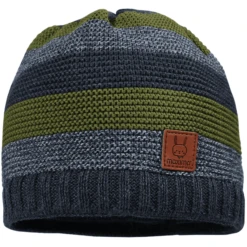 Maximo Beanie Blockringle Koolstof Gesmolten/greucarbon