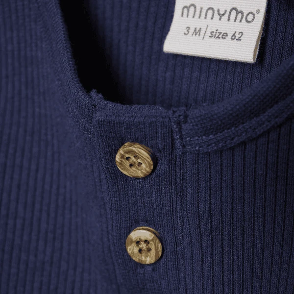 Minymo Body Met Lange Mouwen Donkerblauw - Afbeelding 4