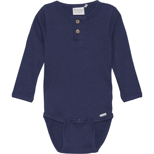 Minymo Body Met Lange Mouwen Donkerblauw
