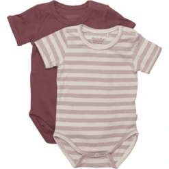Minymo Bodysuit Met Korte Mouwen 2 Pack Violet Ice
