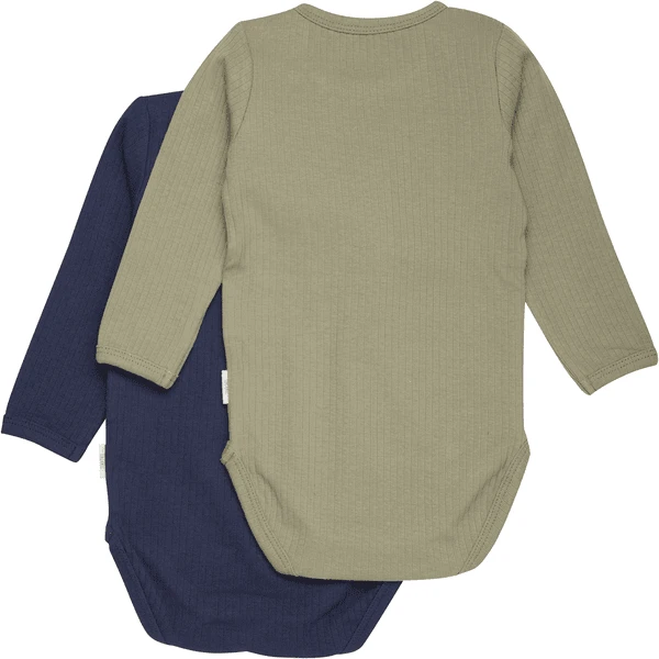 Minymo Bodysuit Met Lange Mouwen 2 Pack Dark Navy - Afbeelding 5