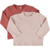 Minymo Long Sleeve Shirt 2 Pack Canyon Rose