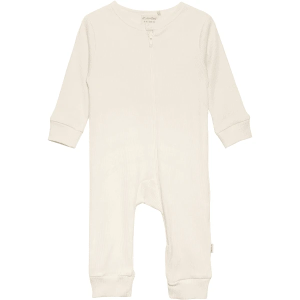 Minymo Rib Seed Slaapjurk Pearl
