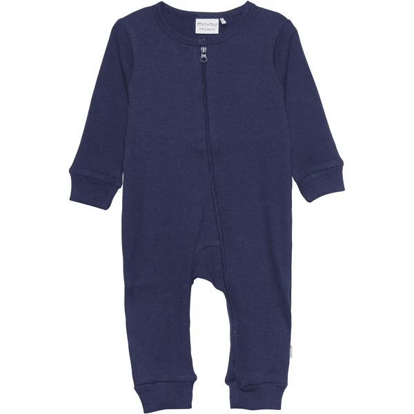 Minymo Sleep Overall Rib Dark Navy - Afbeelding 4