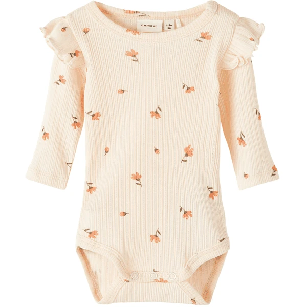 Name It Bodysuit Met Lange Mouwen Nbffabina Créme De Pêche - Afbeelding 3