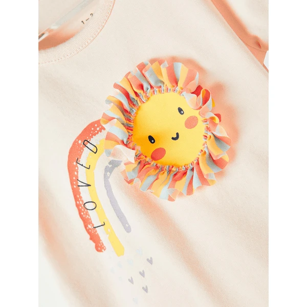 Name It Nbfhussie Créme De Pêche T-Shirt - Afbeelding 2