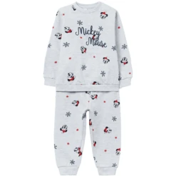 OVS Fleece Pyjama Micky Mouse Grijs