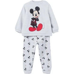 OVS Pyjama Fleece Grijs Gemêleerd