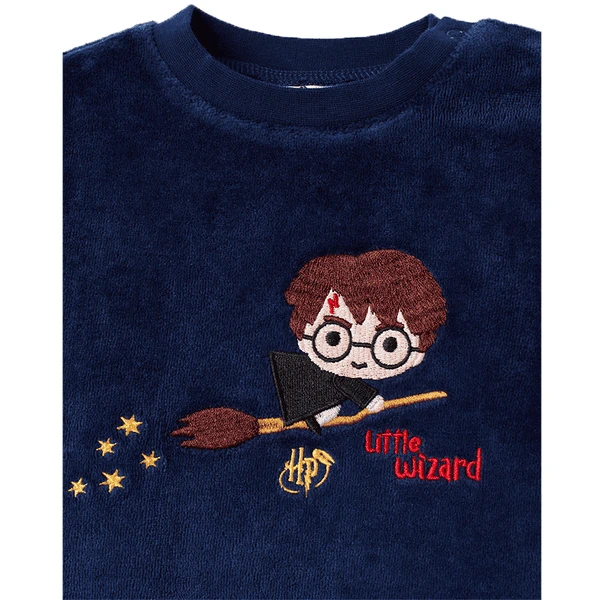 OVS Pyjama Velours Twi Light Blauw - Afbeelding 2