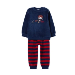 OVS Pyjama Velours Twi Light Blauw