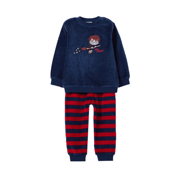 OVS Pyjama Velours Twi Light Blauw