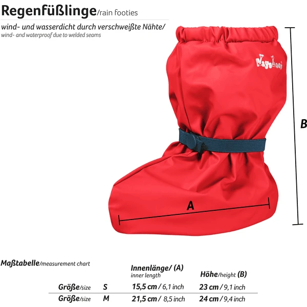 Playshoes Regen Footies Met Fleece Voering Rood - Afbeelding 3