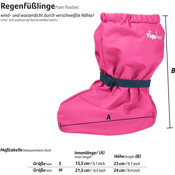 Playshoes Regen Footies Met Fleece Voering Roze - Afbeelding 3