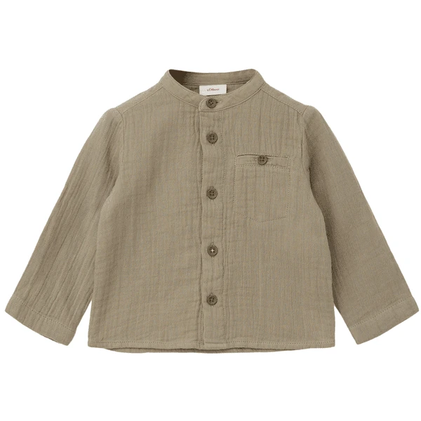 S.Oliver S. Olive R Mousseline Shirt Lichtbruin