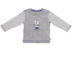 SALT AND PEPPER Baby Luck Boys Longsleeve Tijgergrijs Melange