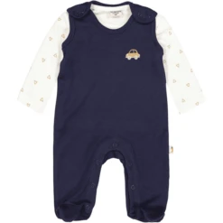 SALT AND PEPPER Rompertje Set Auto Navy