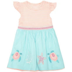 STACCATO Jurk Neon Papaya Gestreept