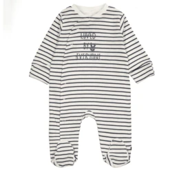 STACCATO Pyjama 1tlg. Off White Gestreept