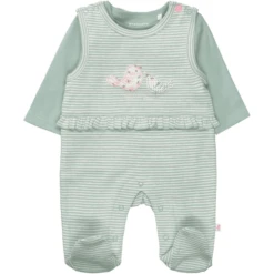 STACCATO Romper+shirt Licht Mint Gestreept