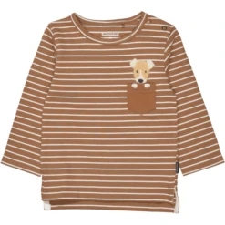 STACCATO Shirt Camel Gestreept