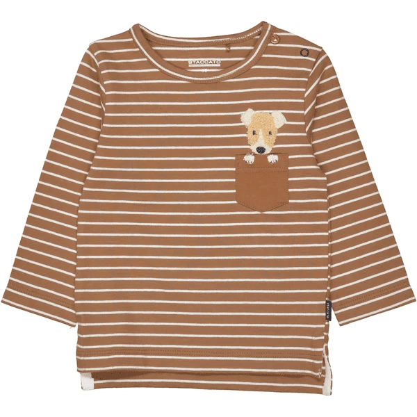 STACCATO Shirt Camel Gestreept