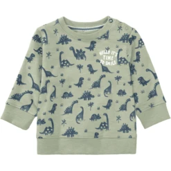 STACCATO Sweatshirt Zacht Olive Gedessineerd