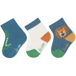 Sterntaler Baby Sokken 3-Pack Krokodil Medium Blauw