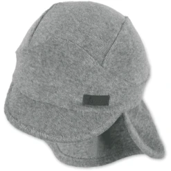 Sterntaler Peaked Cap Met Nekbeschermer Badstof Rookgrijs