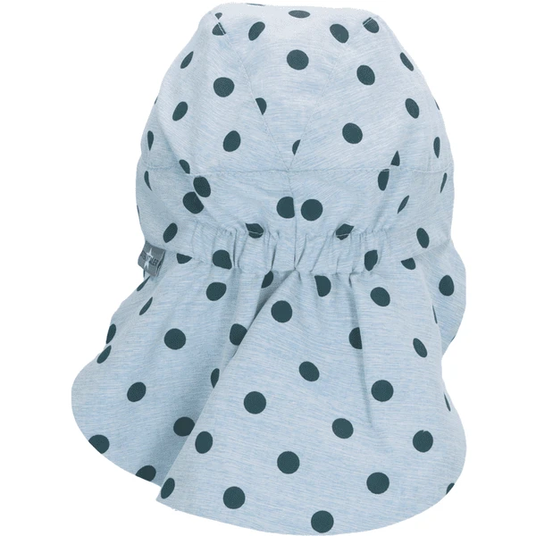 Sterntaler Peaked Cap Met Nekbeschermer Stippen Hemelsblauw - Afbeelding 3